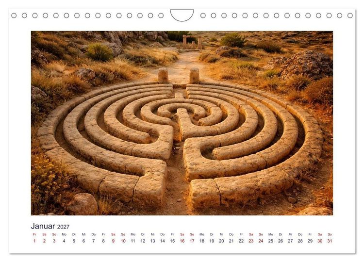 Produktbild: Mythologische Labyrinthe (Wandkalender 2027 DIN A4 quer), CALVENDO Monatskalender