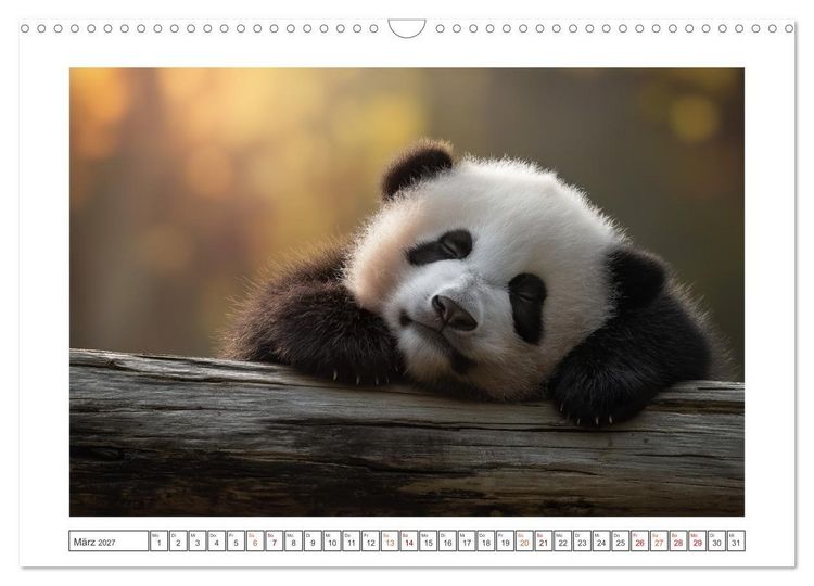 Produktbild: Panda Magie (Wandkalender 2027 DIN A3 quer), CALVENDO Monatskalender