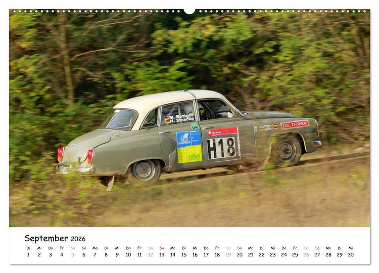 Produktbild: Lausitzrallye Histo EM (hochwertiger Premium Wandkalender 2026 DIN A2 quer), Kunstdruck in Hochglanz