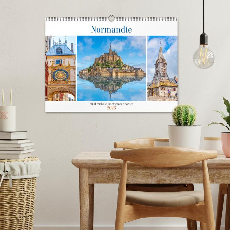 Produktbild: Normandie - Frankreichs wundersch&ouml;ner Norden (Wandkalender 2026 DIN A3 quer), CALVENDO Monatskalender