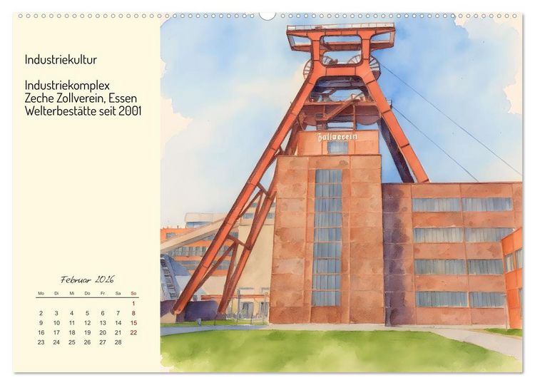 Produktbild: Welterbest&auml;tten Deutschlands (Wandkalender 2026 DIN A2 quer), CALVENDO Monatskalender