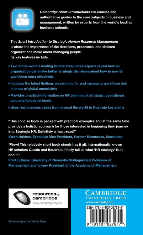 Produktbild: Short Introduction to Strategic Human Resource Management