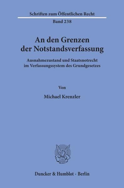Produktbild: An den Grenzen der Notstandsverfassung.