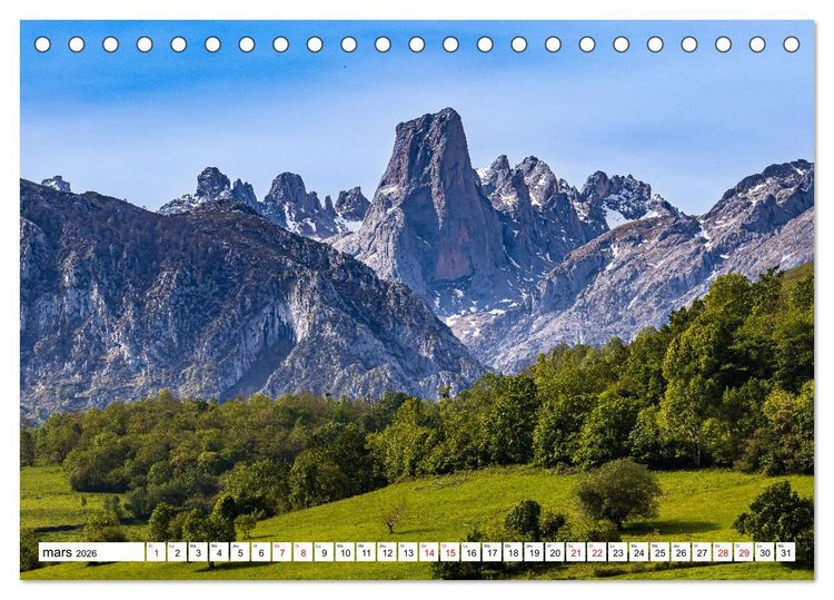Produktbild: Sublimes paysages d'Espagne (Calendrier de bureau 2026 DIN A5 vertical), CALVENDO calendrier mensuel