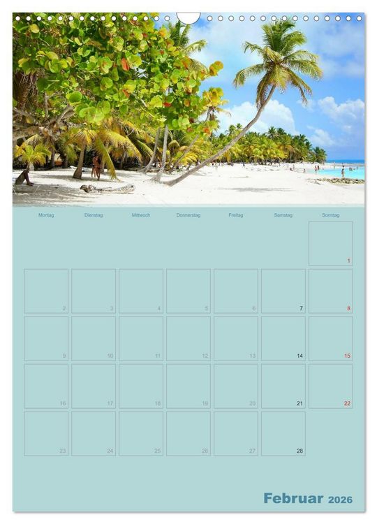 Produktbild: Karibik - Sonne, Strand und Palmen (Wandkalender 2026 DIN A3 hoch), CALVENDO Monatskalender