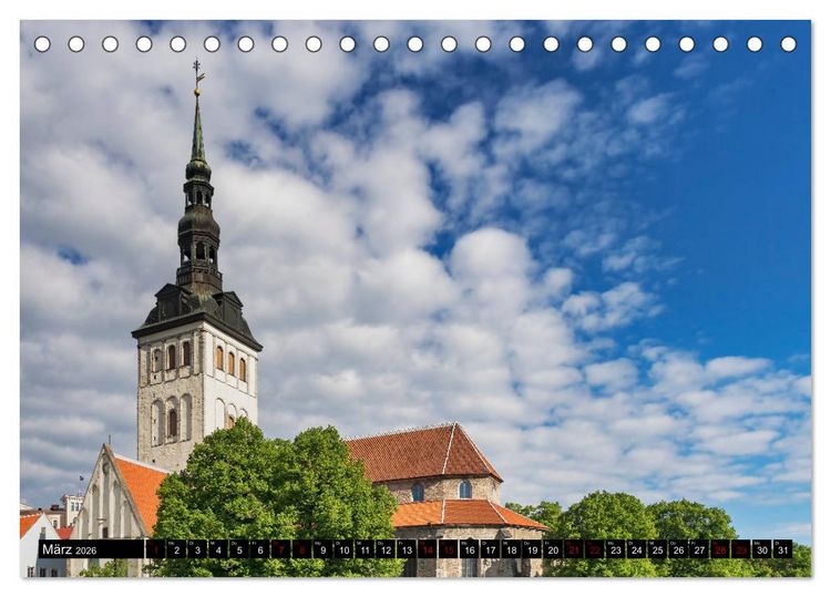 Produktbild: Ein Wochenende in Tallinn (Tischkalender 2026 DIN A5 quer), CALVENDO Monatskalender