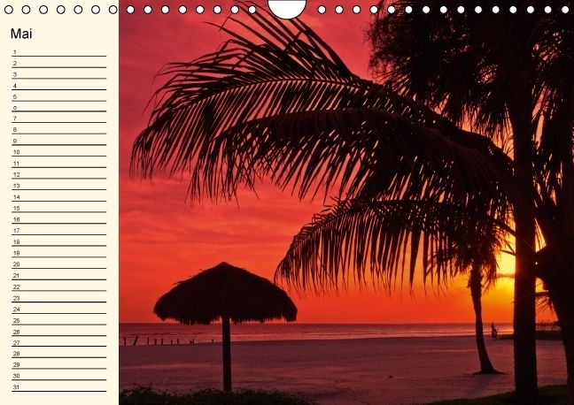 Produktbild: Immerw&auml;hrender Geburtstagskalender &ndash; Beautiful Sunsets (Wandkalender immerw&auml;hrend DIN A4 quer)