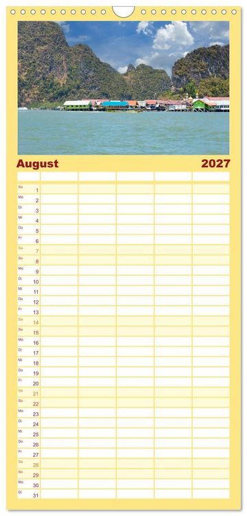 Produktbild: Familienplaner 2027 - Thailand - Die Sch&ouml;nheit Asiens mit 5 Spalten (Wandkalender, 21 x 45 cm) CALVENDO
