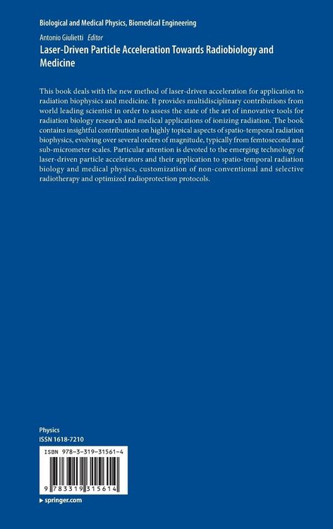 Produktbild: Laser-Driven Particle Acceleration Towards Radiobiology and Medicine