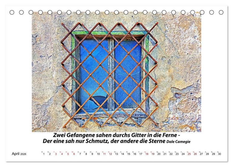 Produktbild: Fenster Gedanken (Tischkalender 2026 DIN A5 quer), CALVENDO Monatskalender