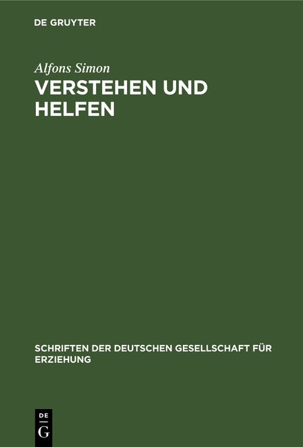 Produktbild: Verstehen und Helfen
