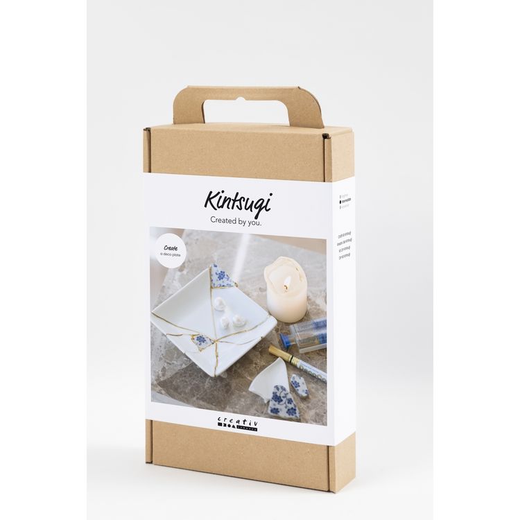 Produktbild: Creativ Company Kreativ Set Kintsugi, Schale, Blau, Gold, Wei&szlig;