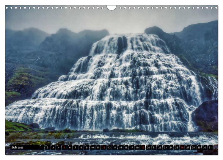 Produktbild: Eine Rundreise durch Island (Wandkalender 2026 DIN A3 quer), CALVENDO Monatskalender