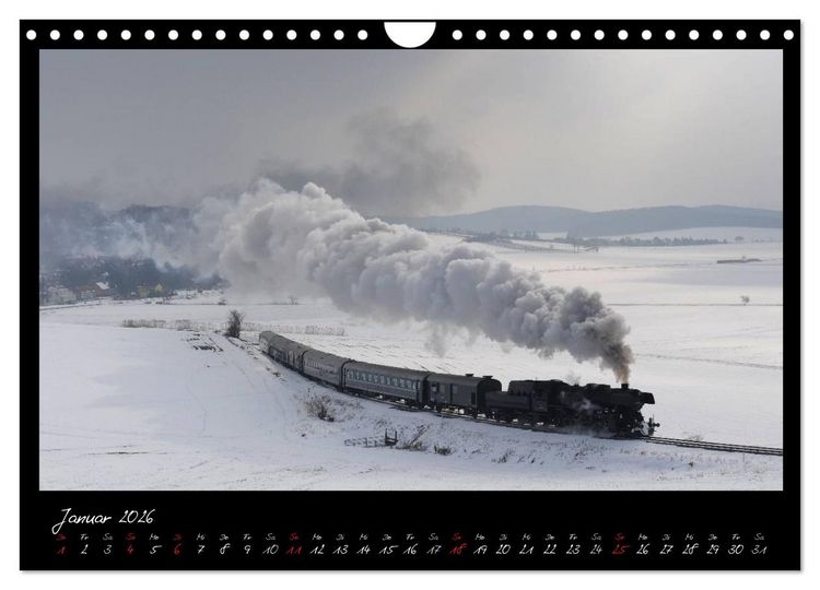 Produktbild: Faszination Dampflokomotive (Wandkalender 2026 DIN A4 quer), CALVENDO Monatskalender