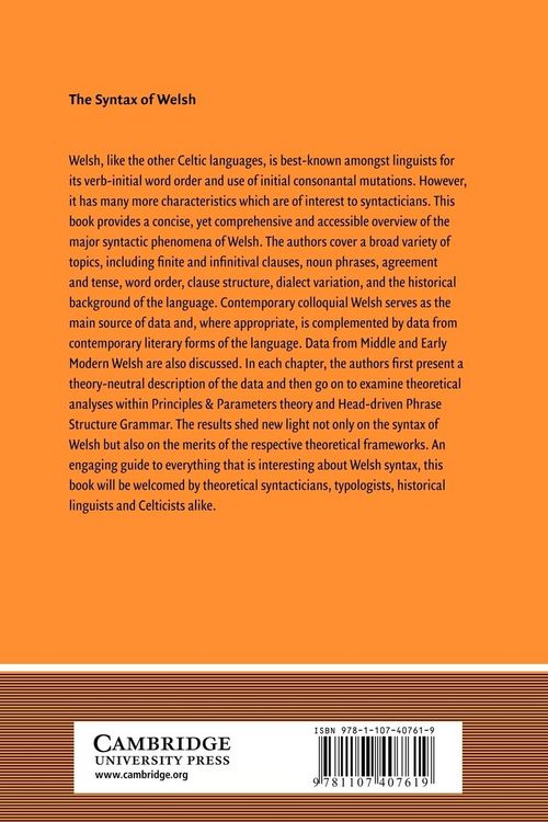 Produktbild: The Syntax of Welsh
