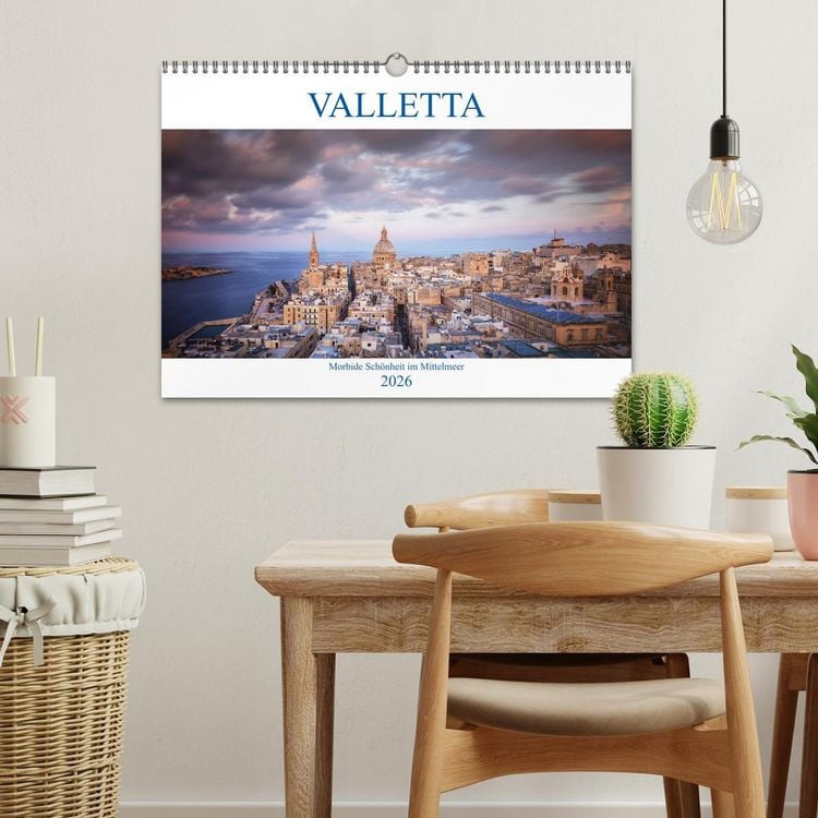 Produktbild: Valletta - Morbide Sch&ouml;nheit im Mittelmeer (Wandkalender 2026 DIN A3 quer), CALVENDO Monatskalender