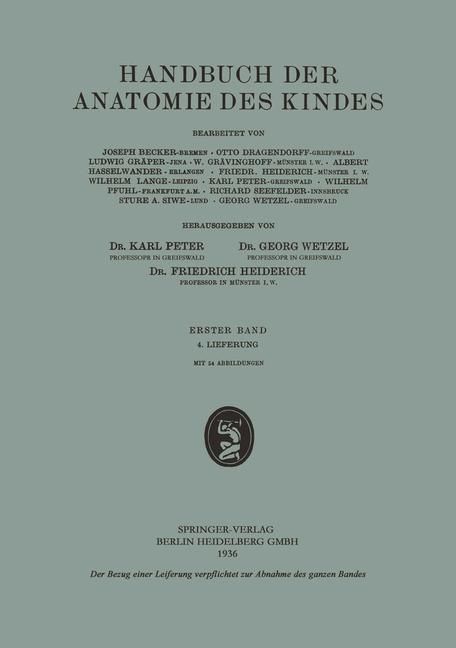 Produktbild: Handbuch der Anatomie des Kindes