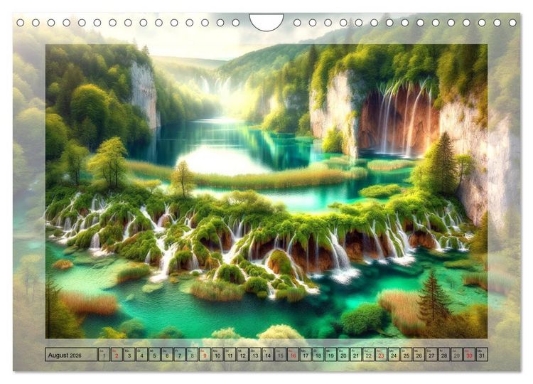 Produktbild: Faszinierende Welt: Eine Reise mit der K&uuml;nstlichen Intelligenz an Magische Orte (Wandkalender 2026 DIN A4 quer), CALVENDO Monatskalender
