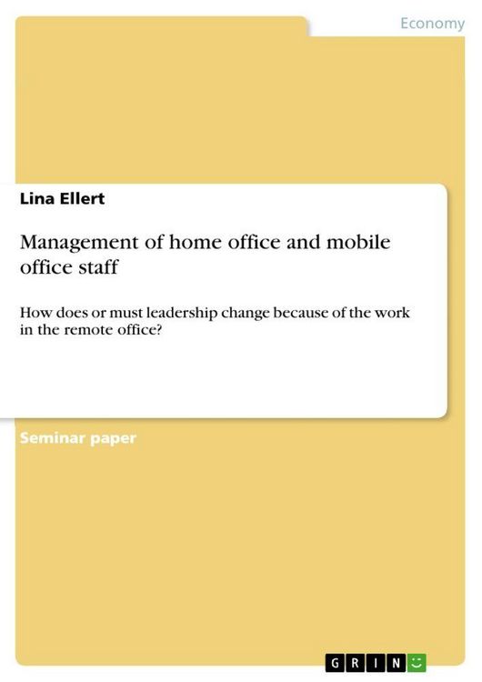 Produktbild: Management of home office and mobile office staff