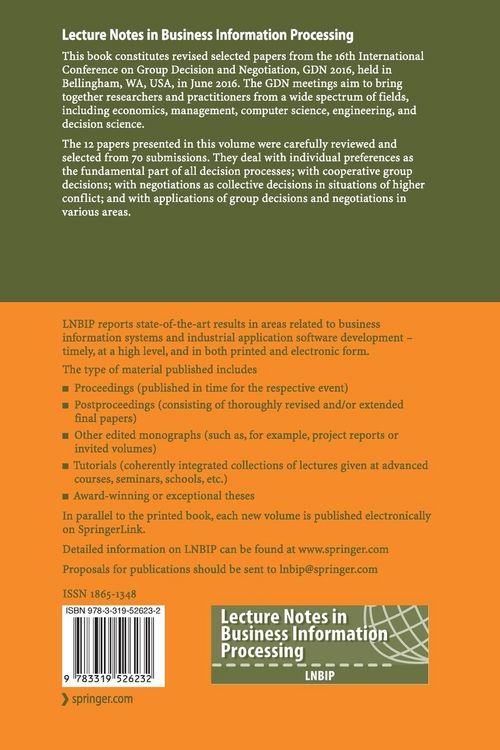 Produktbild: Group Decision and Negotiation: Theory, Empirical Evidence, and Application