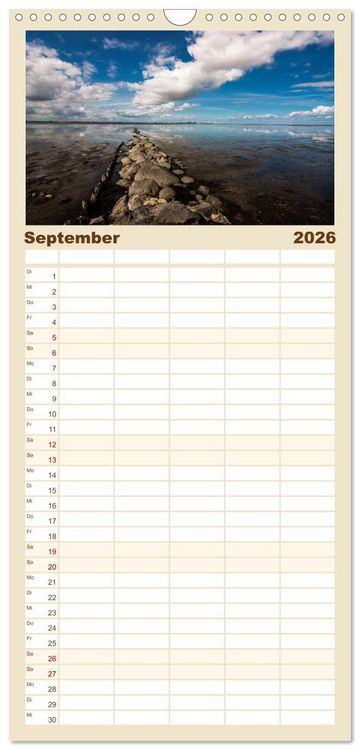 Produktbild: Familienplaner 2026 - Ostfriesland - Tour mit 5 Spalten (Wandkalender, 21 x 45 cm) CALVENDO