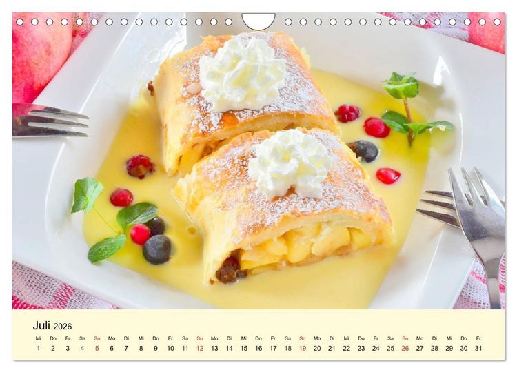Produktbild: Saftig-knackige &Auml;pfel und k&ouml;stliche S&uuml;&szlig;speisen (Wandkalender 2026 DIN A4 quer), CALVENDO Monatskalender