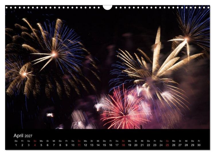 Produktbild: Feuerwerk (Wandkalender 2027 DIN A3 quer), CALVENDO Monatskalender