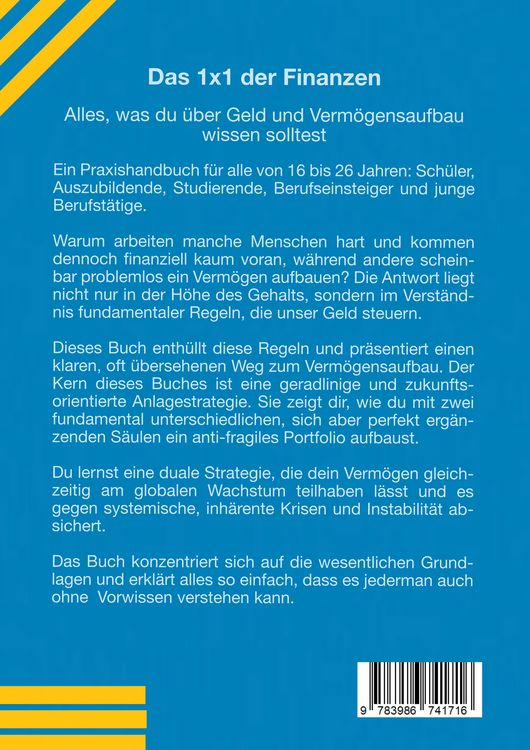 Produktbild: Das 1x1 der Finanzen: Alles, was du &uuml;ber Geld und Verm&ouml;gensaufbau wissen solltest
