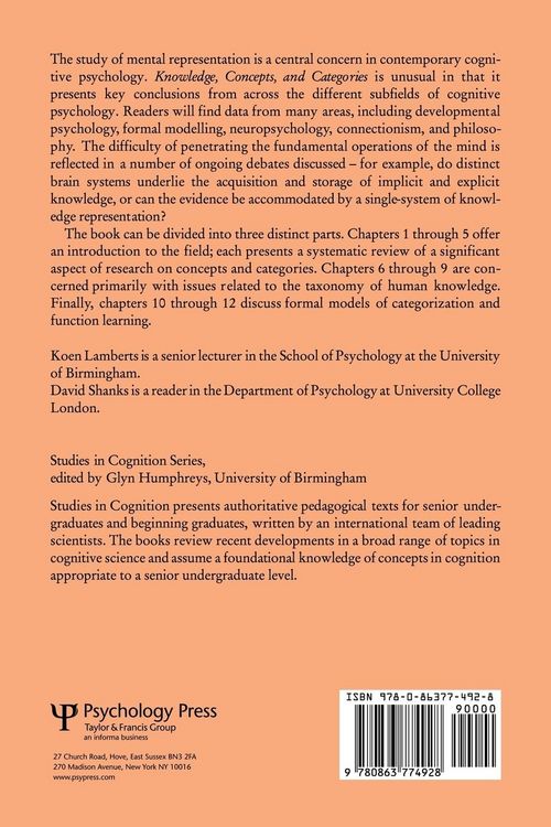 Produktbild: Knowledge Concepts and Categories