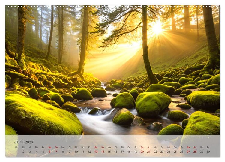 Produktbild: Fl&uuml;sse der Fantasie (hochwertiger Premium Wandkalender 2026 DIN A2 quer), Kunstdruck in Hochglanz