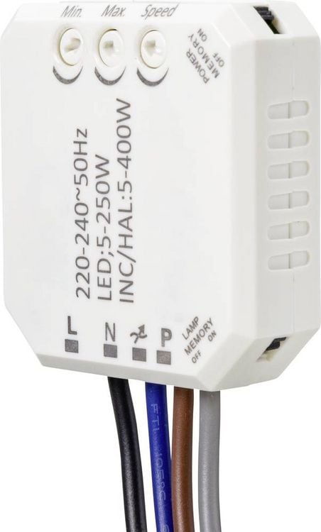 Produktbild: Sygonix SY-4697884 Unterputz Dimmer Geeignet f&uuml;r Leuchtmittel: Halogenlampe, LED-Lampe, Gl&uuml;hlampe