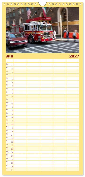 Produktbild: Familienplaner 2027 - Feuerwehr New York - Heart of the City mit 5 Spalten (Wandkalender, 21 x 45 cm) CALVENDO