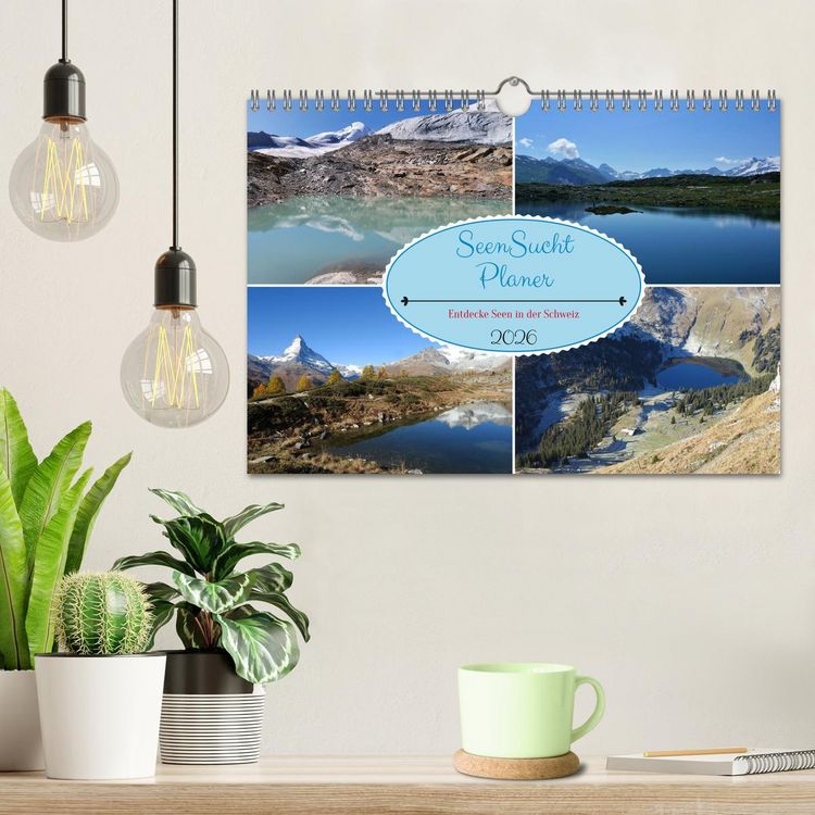 Produktbild: SeenSucht Entdecke Seen in der Schweiz Planer (Wandkalender 2026 DIN A4 quer), CALVENDO Monatskalender