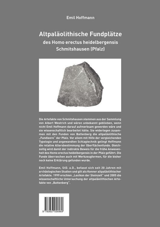 Produktbild: Altpal&auml;olithische Fundpl&auml;tze des Homo erectus heidelbergensis Schmitshausen (Pfalz)