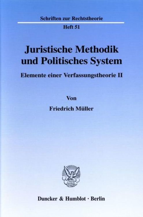 Produktbild: Juristische Methodik und Politisches System.