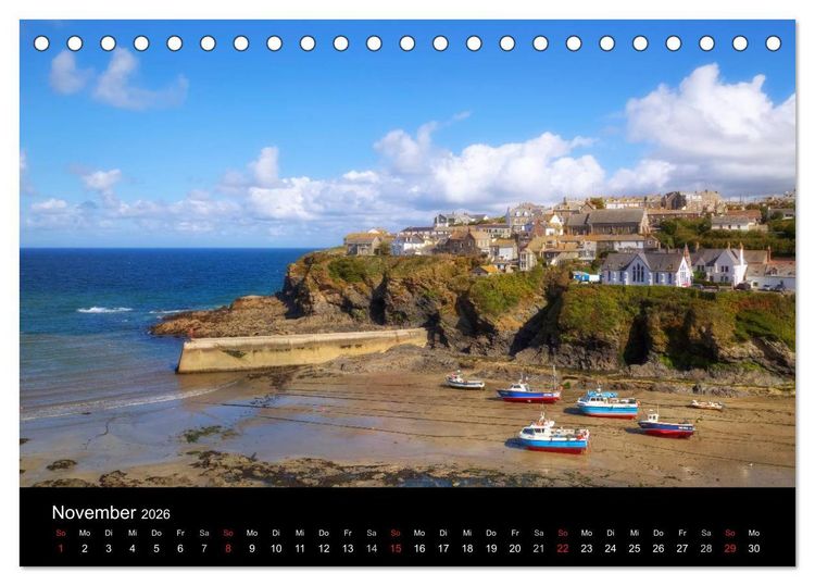 Produktbild: Cornwall (Tischkalender 2026 DIN A5 quer), CALVENDO Monatskalender