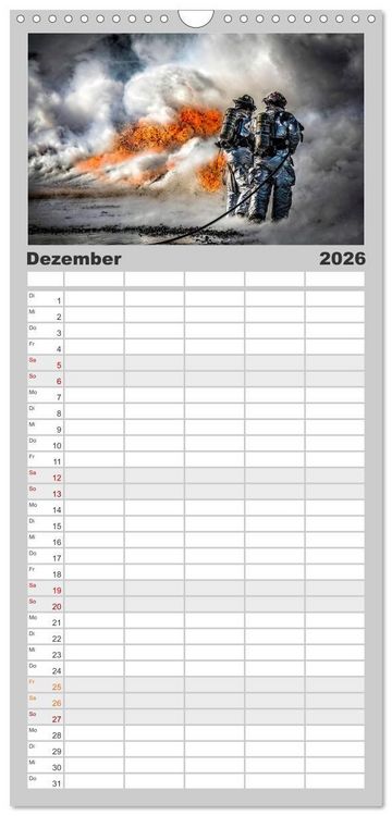 Produktbild: Familienplaner 2026 - Feuerwehr - mein Kalender mit 5 Spalten (Wandkalender, 21 x 45 cm) CALVENDO