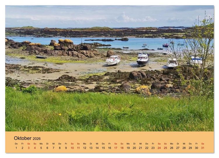 Produktbild: Chausey Inseln Magischer Insel - Archipel Frankreich (hochwertiger Premium Wandkalender 2026 DIN A2 quer), Kunstdruck in Hochglanz