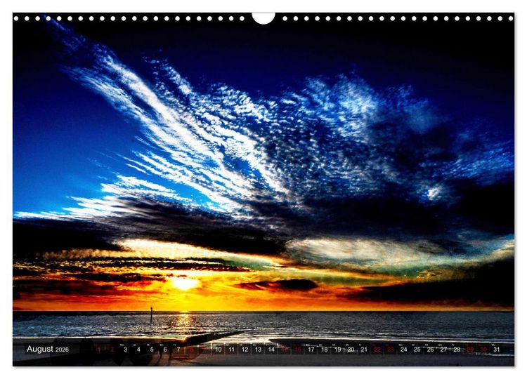 Produktbild: Bis zum Horizont. Der Himmel &uuml;ber Norddeutschland. (Wandkalender 2026 DIN A3 quer), CALVENDO Monatskalender