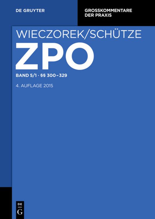 Produktbild: Zivilprozessordnung und Nebengesetze / &sect;&sect; 300-329