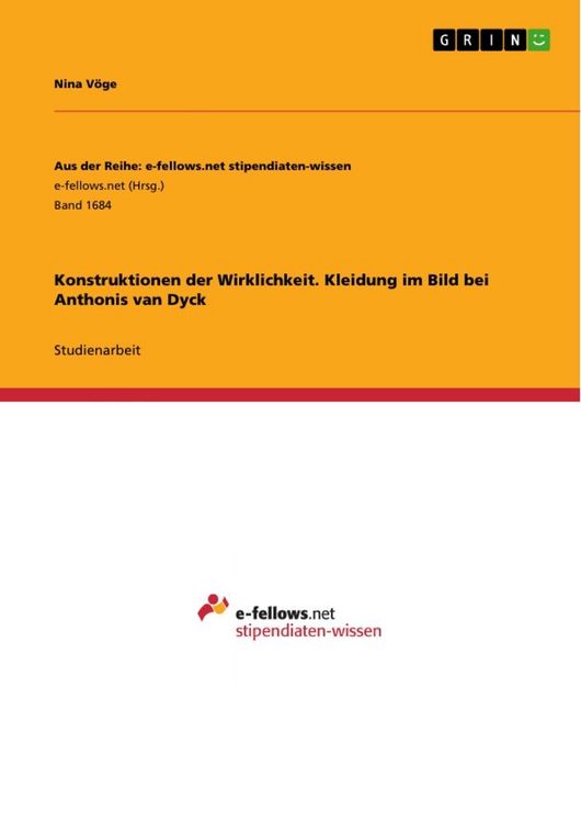 Produktbild: Konstruktionen der Wirklichkeit. Kleidung im Bild bei Anthonis van Dyck