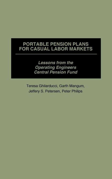 Produktbild: Portable Pension Plans for Casual Labor Markets