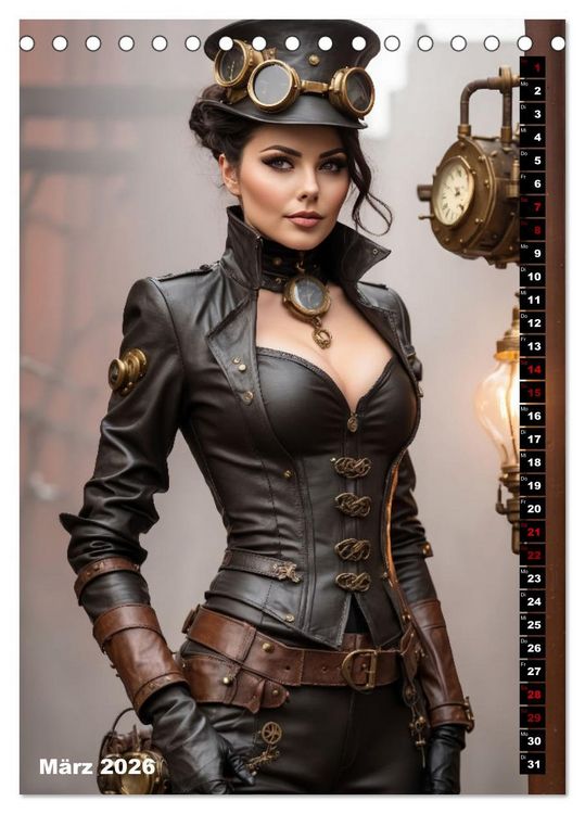 Produktbild: Steampunk Divas (Tischkalender 2026 DIN A5 hoch), CALVENDO Monatskalender
