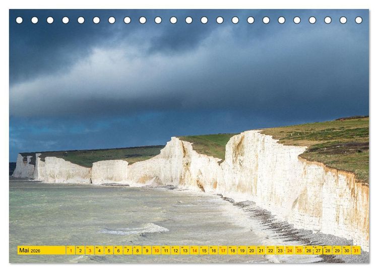 Produktbild: Seven Sisters - Gro&szlig;britanniens h&ouml;chste Kreidefelsen (Tischkalender 2026 DIN A5 quer), CALVENDO Monatskalender