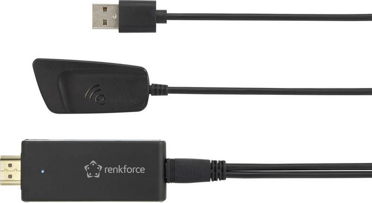 Produktbild: Renkforce renkCast 3 HDMI Streaming Stick AirPlay, Miracast, DLNA, externe Antenne