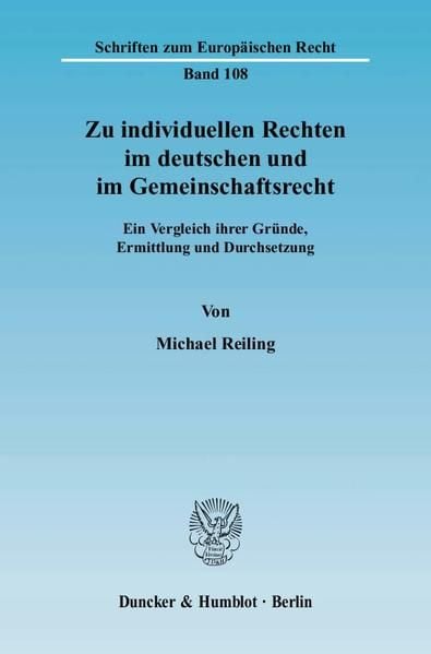 Produktbild: Zu individuellen Rechten im deutschen und im Gemeinschaftsrecht.