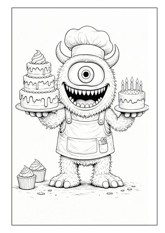 Produktbild: Monster Malbuch f&uuml;r Kinder ab 6 Jahren mit 50 sch&ouml;nen Ausmalmotiven