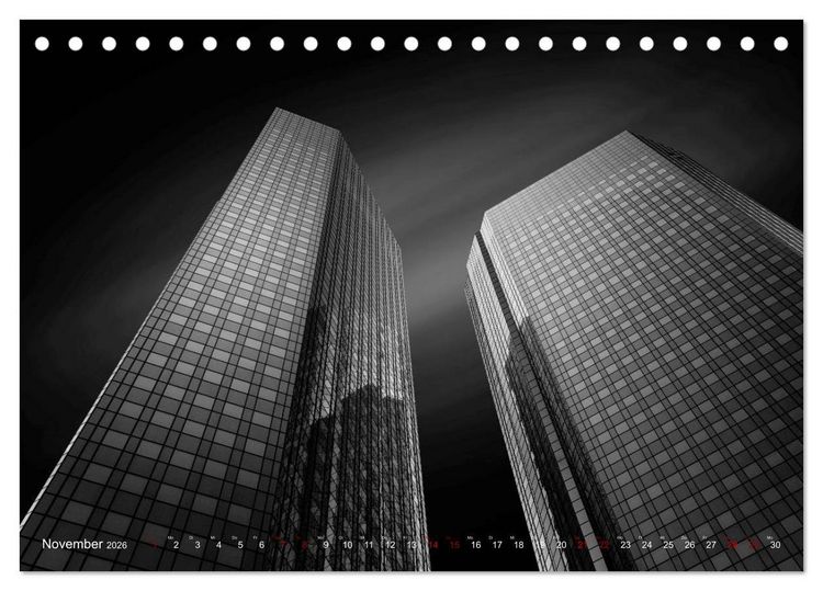 Produktbild: Monochrome Architektur (Tischkalender 2026 DIN A5 quer), CALVENDO Monatskalender
