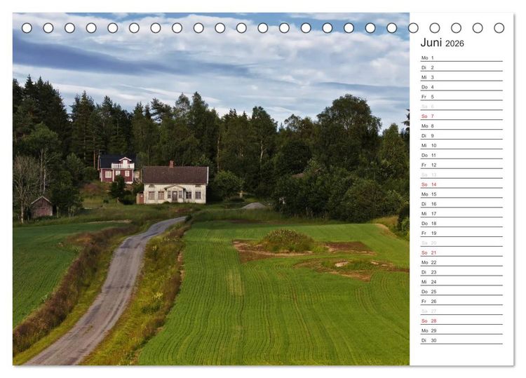 Produktbild: Unterwegs in Schweden (Tischkalender 2026 DIN A5 quer), CALVENDO Monatskalender