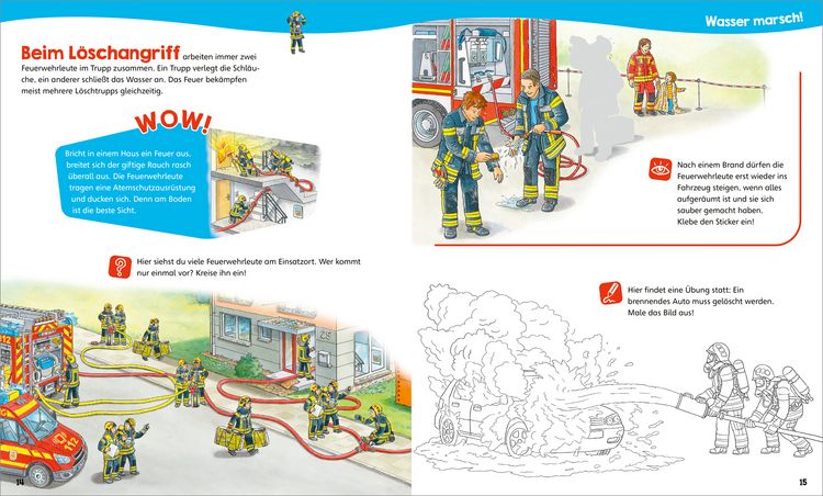 Produktbild: WAS IST WAS Junior Mitmach-Heft Feuerwehr